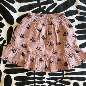 Zara dusty pink flared skirt